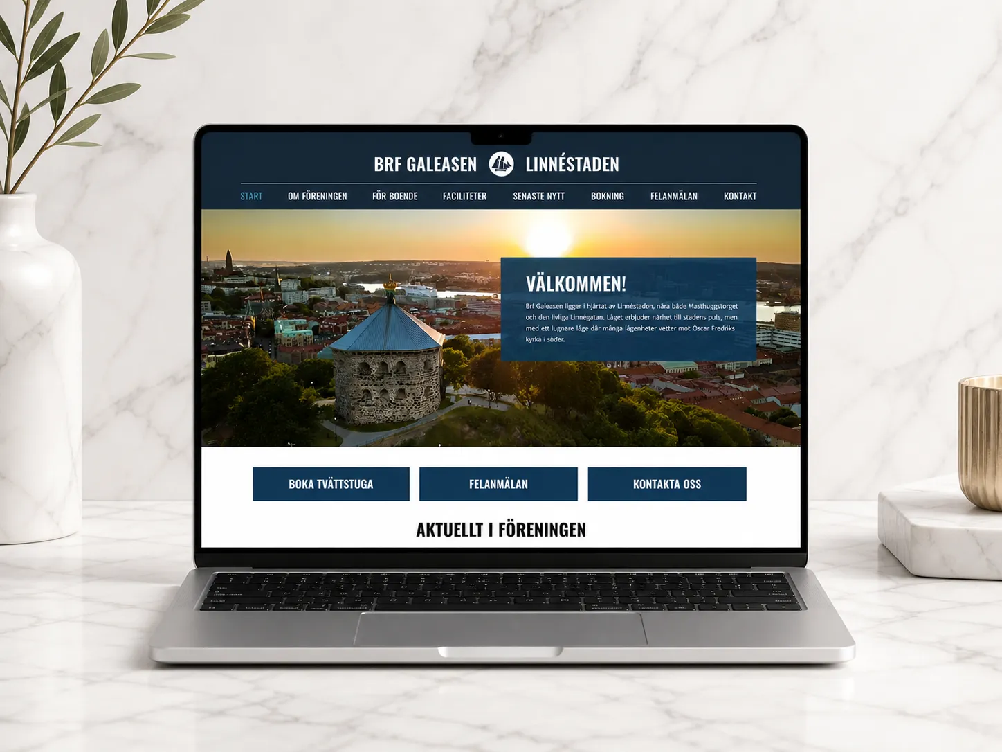 BRF Galeasen desktop mockup