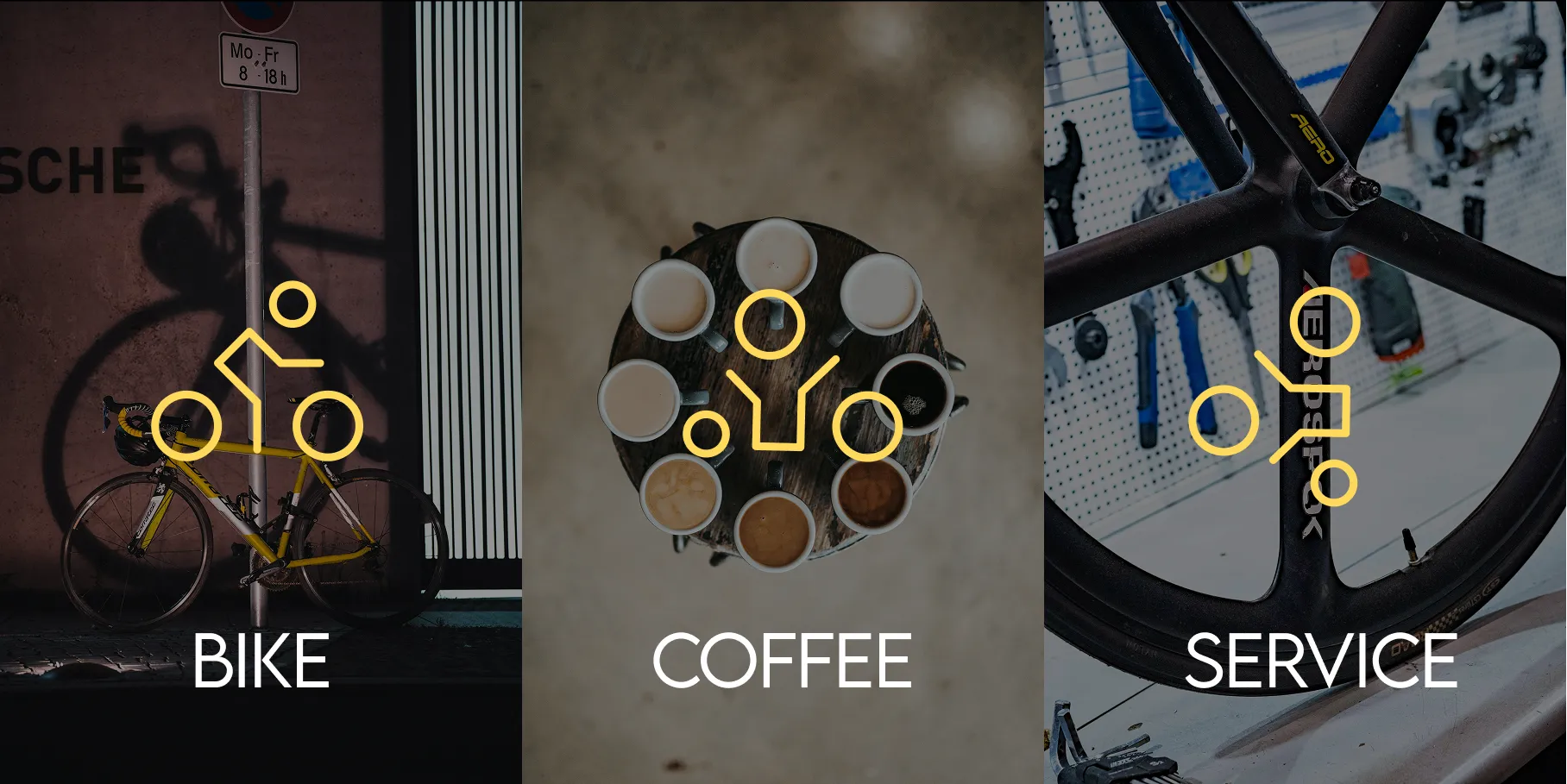 Logo iterations for Ride & Roast